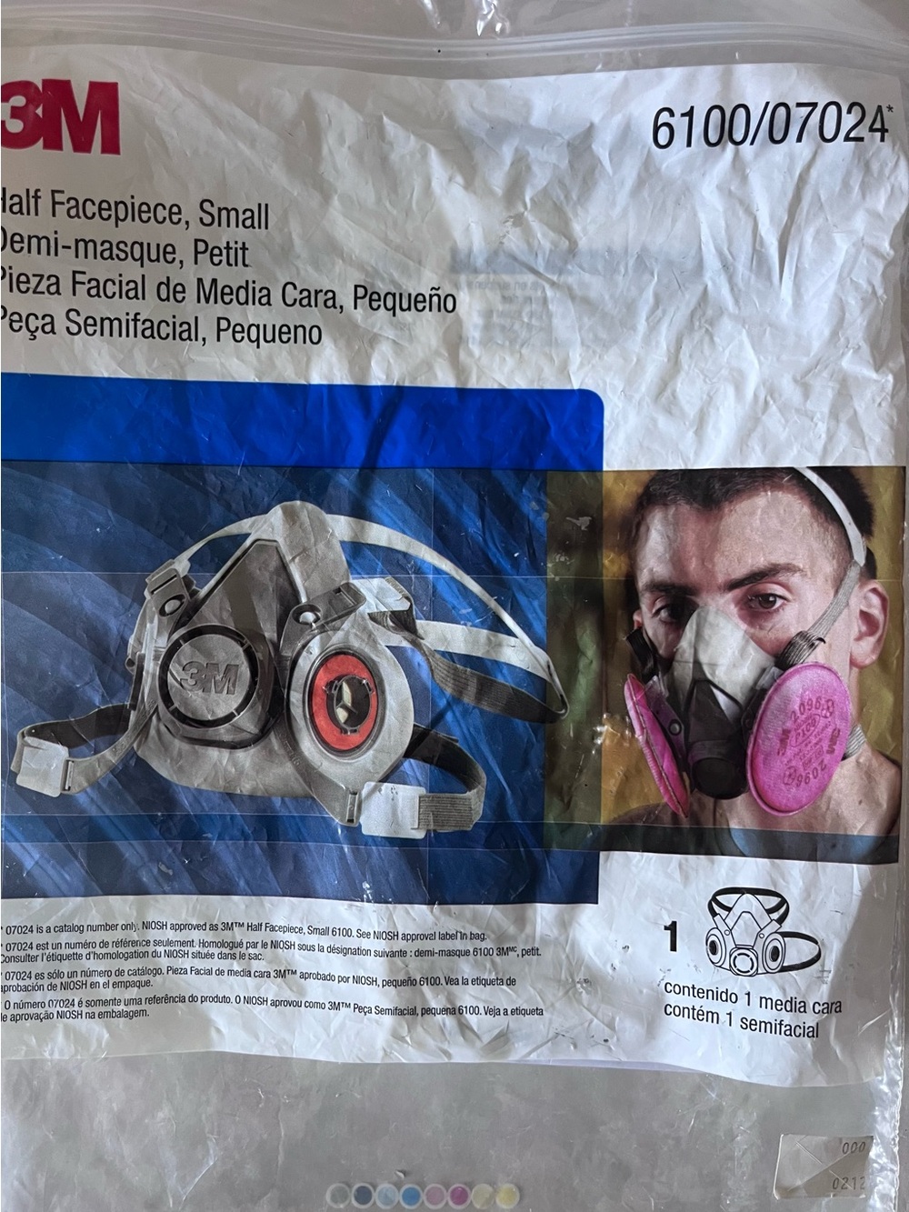 3M Half Facepiece Multi-purpose Respirator Mask. New in packaging. Size Small